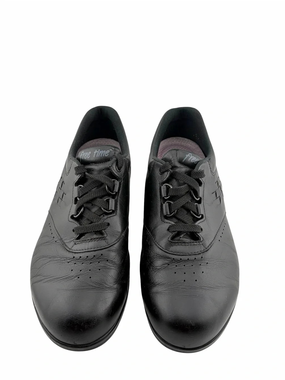 SAS Free Time Comfort Lace Up Shoe Womens 8WW Black Walking Not Original Insoles